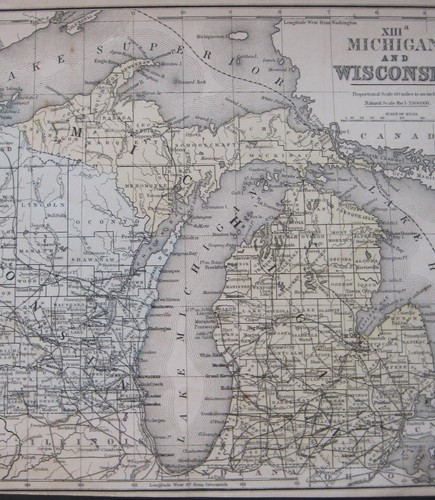 4 Mitchell Maps of 1870 Midwest-1.OH,KY,IN,IL,IA&MO-2.Dakota,MN-3.NE, 4.WI & MI - Picture 5 of 14