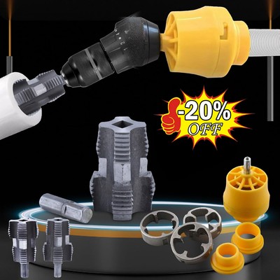 Electric Drill Compatible PVC Pipe Threader Kit with Various Die Sizes-US