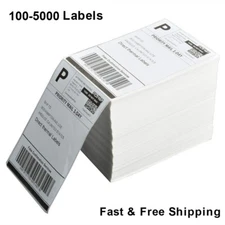 For Rollo & Zebra Fanfold 4x6 Perforated Direct Thermal Address Shipping Labels