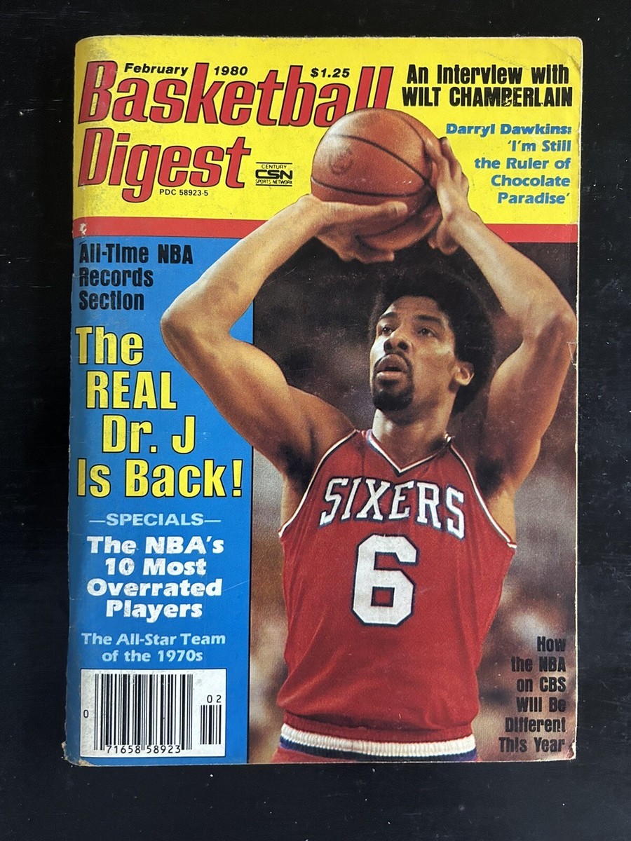 Basketball Digest February 1980 Julius Erving Dr. J Philadelphia