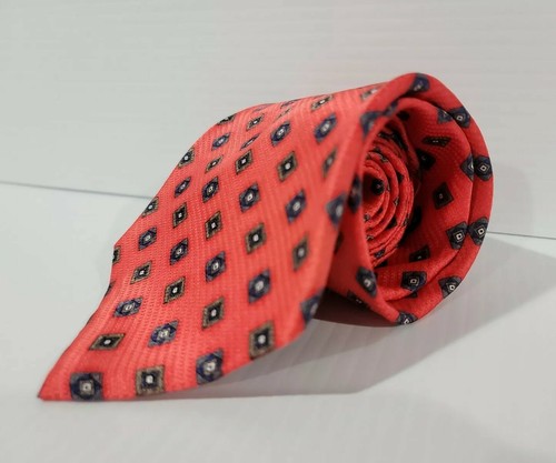 Ford's Clothier Mens Tie All Silk Rocky River Ohio J.Z. Double Black Red Diamond - Picture 2 of 8