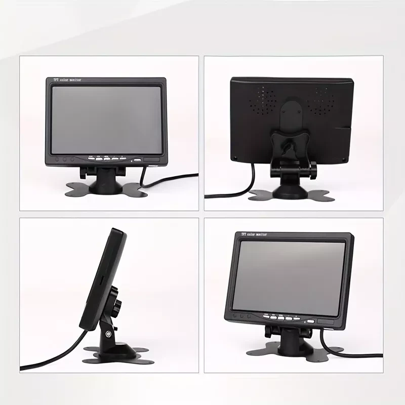 7" Monitor Rear View Backup Camera Night Vision System for RV Truck Bus VAN US - Image 4 of 4