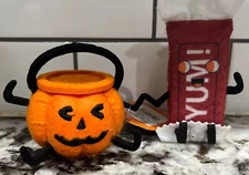 Target Hyde & Eek Boutique Felt Halloween Duo Pumpkin Bowl & Candy Bar 2024