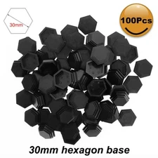 100pcs Plastic 30mm Hexagon Base Model Bases for Table War Games