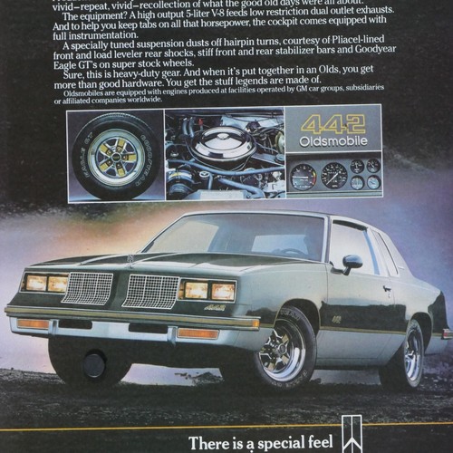 1984 Oldsmobile Cutlass 442 The Legend Returns Vintage Original Print Ad 8.5x11" - Picture 10 of 12