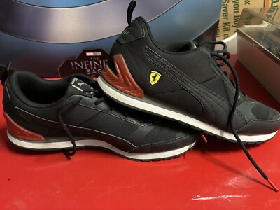 PUMA Scuderia Ferrari x Track Racer Black Saffron Sneakers 