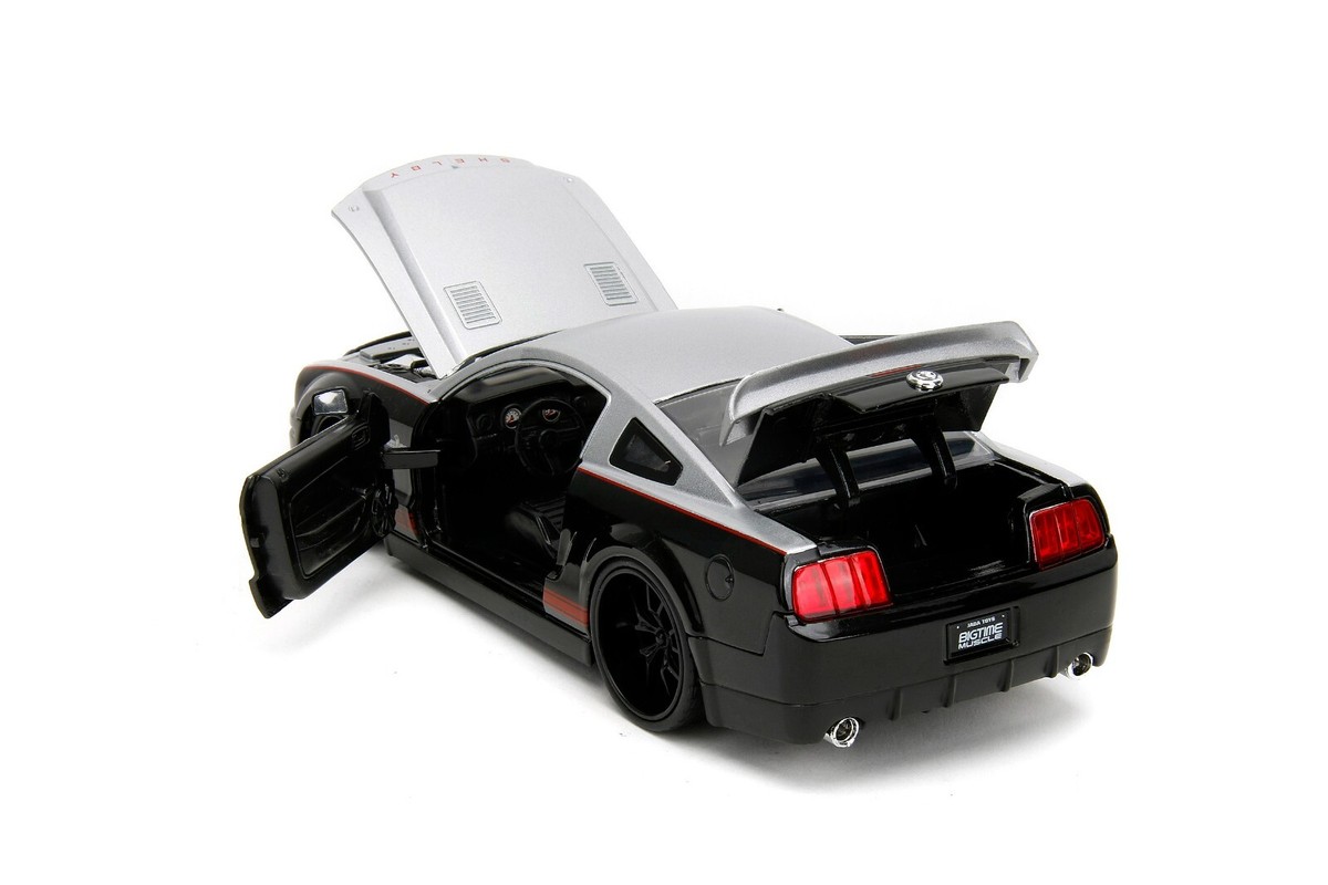 2008 FORD SHELBY MUSTANG GT-500KR SILVER & BLACK 1/24