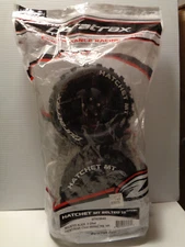 DURATRAX C5640 HATCHET MT BELTED 3.8 MOUNTED .5 OFFSET F/R 14mm BLACK (2) WHEELS