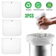 3 Pcs Extra Large Home Wine Brew Bags Fine Mesh Drawstring Food Strainer 26"x22"