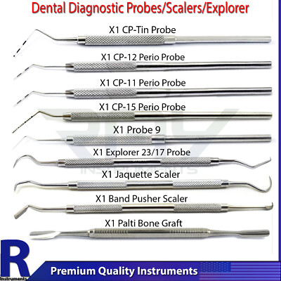 Tooth Scraper Dental Calculus Remover Plaque Tartar Explorer Probe Lab Tools NEW