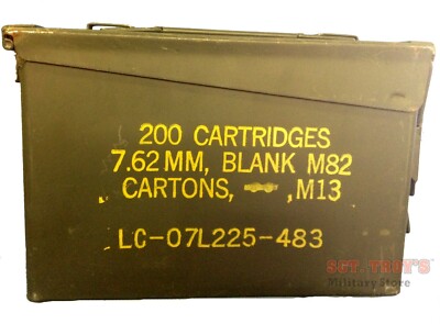 12 PACK Military .30 Caliber 7.62mm Metal Ammo Can M19A1 30CAL Box