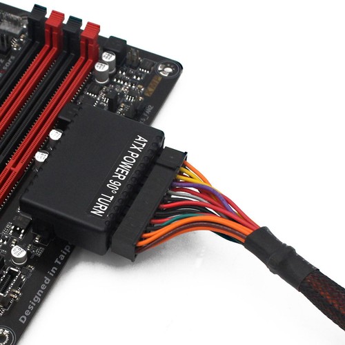 90 Degree ATX 24Pin Female to Male Connector Prolonged Plastic Power Adapter m - Picture 9 of 18
