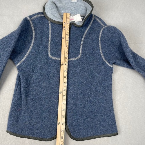 Oilily Jacket Youth 128 (8Y) Blue Wool Blend Full Zip Winter Coat Luxury Stitch - Picture 6 of 11
