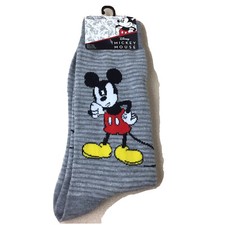 Disney Mickey Mouse Puzzled Mens Novelty Crew Socks Size 6-12 New AR250