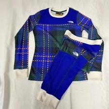 NWT North Face Women's Flash Dry Base Layer Plaid Waffle L Set 2 Piece NH24