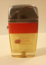 Vintage Scripto Vu Lighter Advertising S&M Farms Ft. Pierce, Fla.