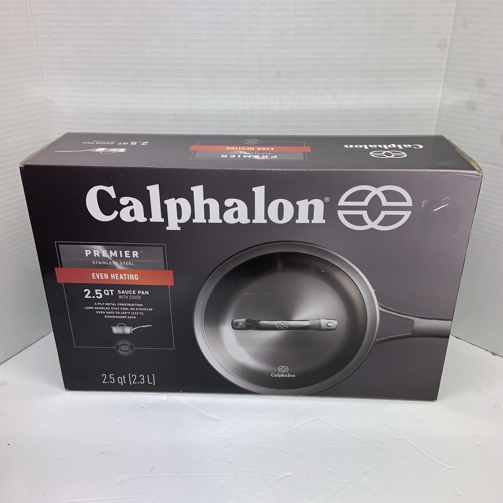 Calphalon Premier Even Heating Nonstick 2.5 qt Covered Saucepan New eBay