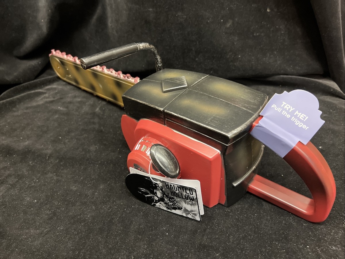 NEW HALLOWEEN ANIMATED CHAINSAW PROP DECOR COSPLAY 23