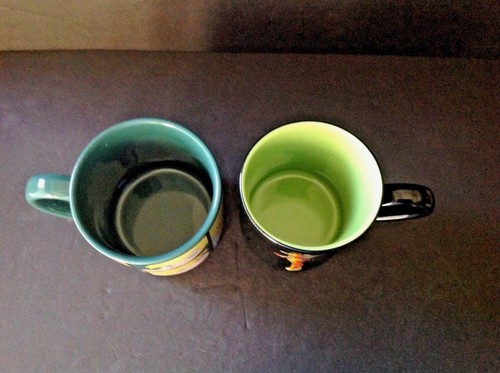 Set 2 Disney Tinkerbell Faces 10 Different Poses Green & Black Coffee Mugs/Cups - Picture 3 of 9
