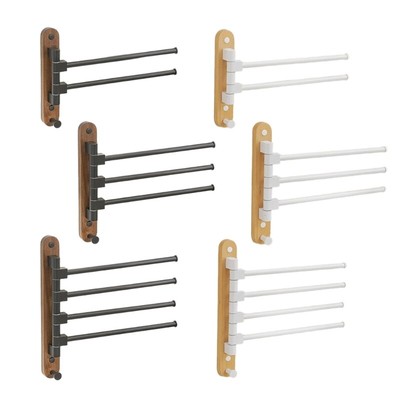 Modern Towel Organize with Double Rod Space Saving Towel Holder for Bathrooms