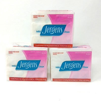 Jergens Mild Bar Soap 3 Bars 3 Oz (Pack of 9 Bars) Smells Great! FREE SHIPPING!