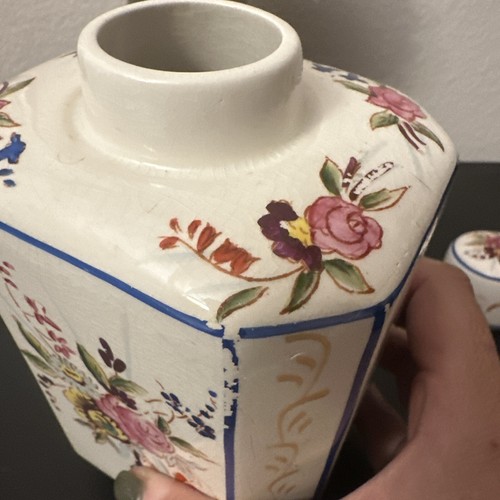 Antique Sacavem Handpainted Apothecary Jar Gilman CTA 6 1/2" PORTUGAL - Picture 15 of 17