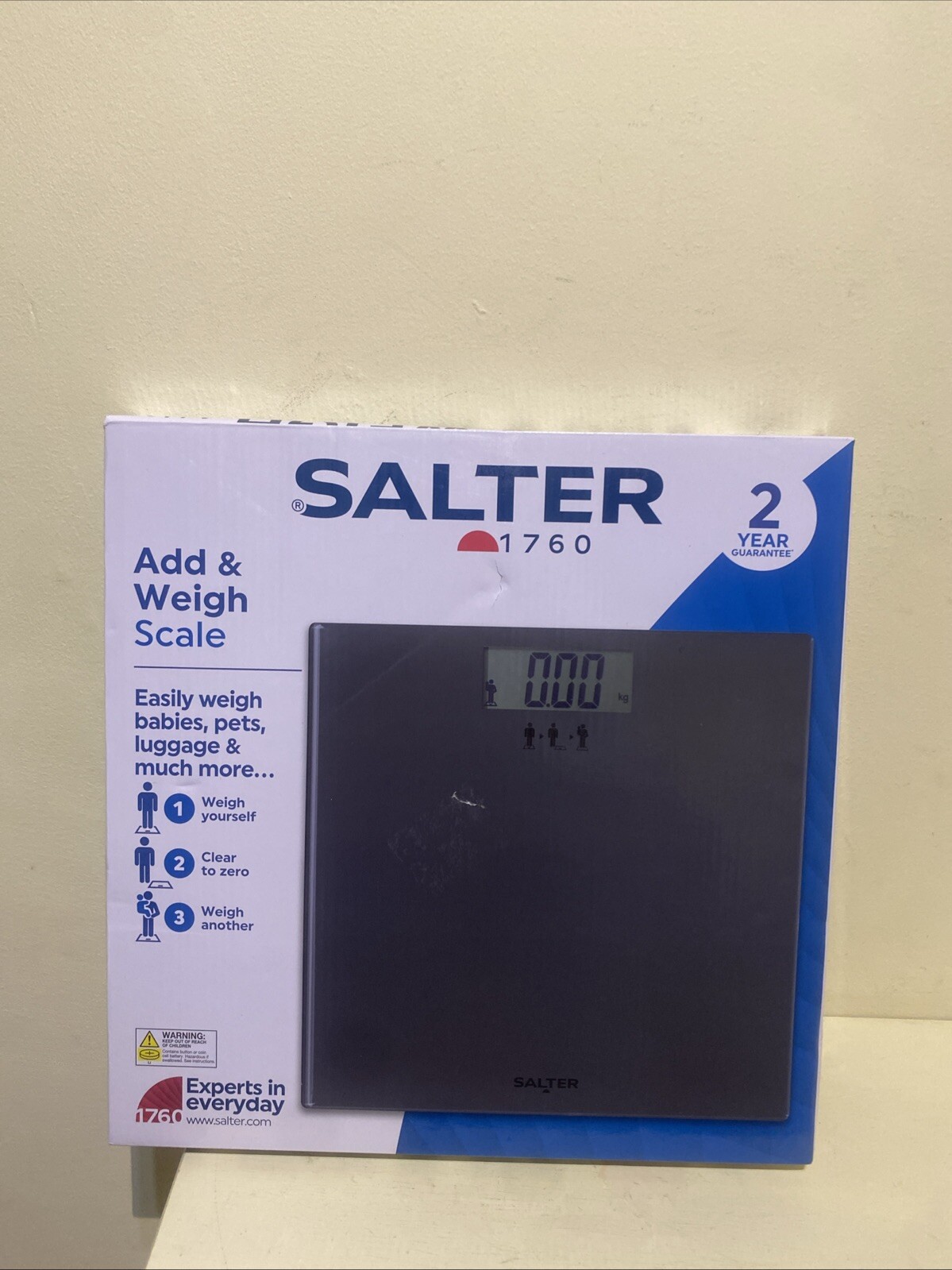 Salter Add & Weigh Scales, Weigh Your Self Clear To Zero Weigh Another