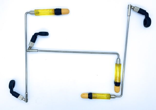3x yellow stainless steel nippy bite indicator bobbin swingers alarm hangers
