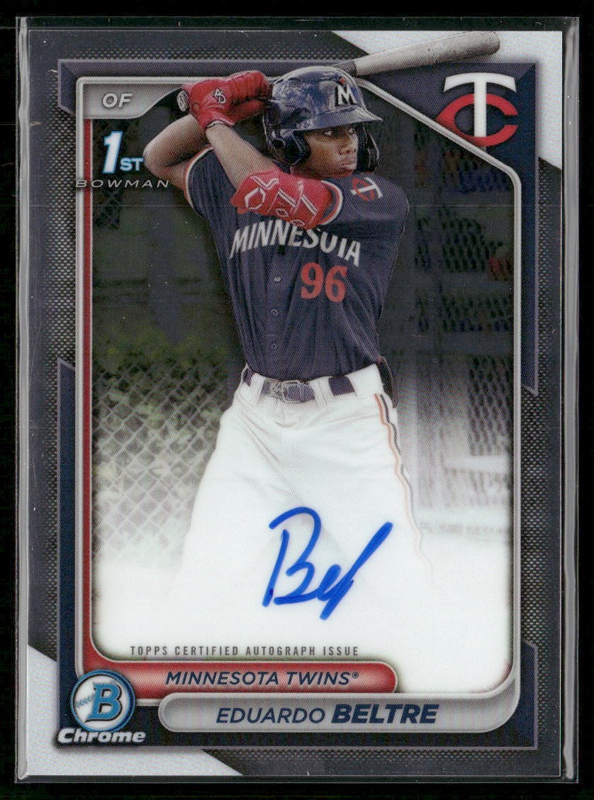 Eduardo Beltre 2024 Bowman Chrome #CPA-EB Prospect Auto Minnesota Twins