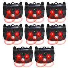 Solar Ultrasonic Nocturnal Animal Repeller Outdoor Predator Eyes Deterrent wi...