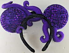 Rare Disney Parks Ears The Little Mermaid Ursula Black Purple Headband