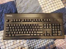 Vintage 1990s Dell AT101W Black Edition Mechanical Computer Keyboard Alps Switch