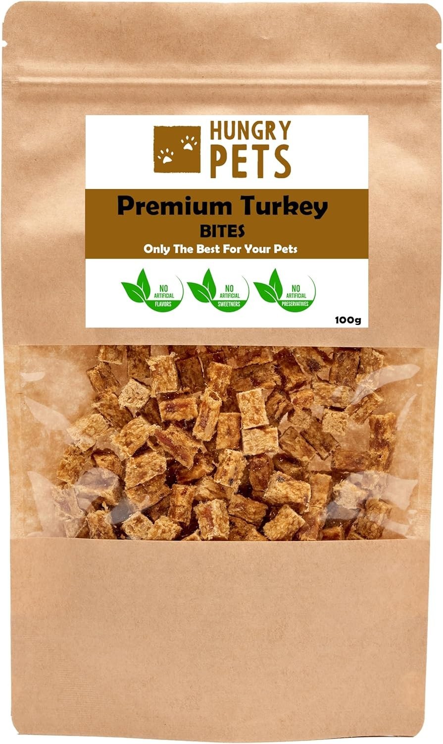 Natural Dog Treat 100% Turkey Bites, 100g