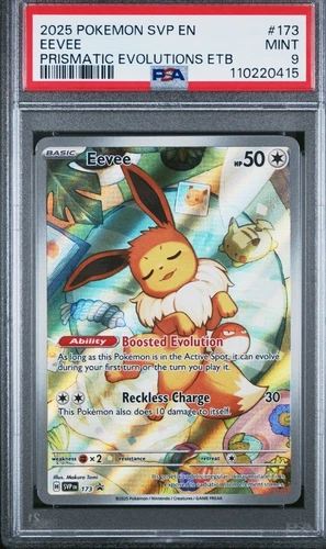 Eevee 2025 Pokemon SVP EN-SV Prismatic Evolutions ETB Promo #173 Graded PSA 9