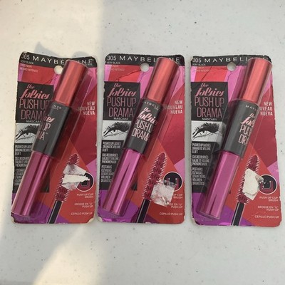 Lot Of 3 Maybelline New York The Falsies Push Up Drama #305 Very Black Mascara