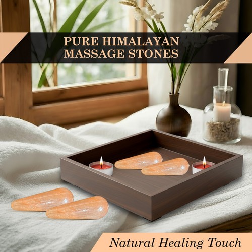 Skincare Sunday Pure Himalayan Salt Massagesteine - 4 Massagekegel Roller - Bild 2 von 6