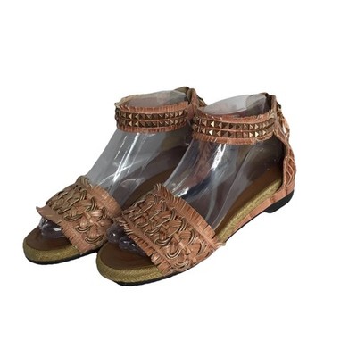 Lanvin Collection By Luxury Fashion House In Paris- Leather Espadrille -Sandals