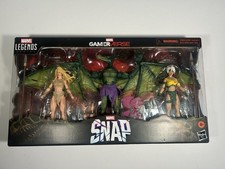 Marvel Legends Gamerverse Snap Savage Land Shanna Sauron Rogue 3-Pack Figures