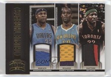 2012-13 Threads Triple Threats Materials Prime 6/25 Brendan Haywood Ed Davis 2d0