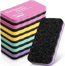Magnetic Dry Erase Erasers, 8 Pack, Pastel Colors, Magnetic Whiteboard Erasers