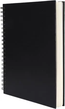 8.5x11inches Hardbound Sketch Book, Spiral Bound Pad, 80-Sheets White 