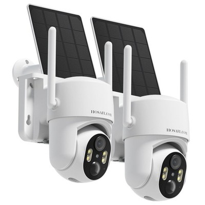 Outdoor Wireless, 360° PTZ Remote Wireless Cameras for Home Solar Powered, 2K...