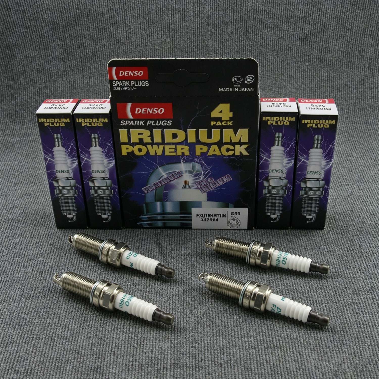 4PC For DENSO 3478 Spark Plugs for XP6203 FXU16HR11 93199 18851-11060