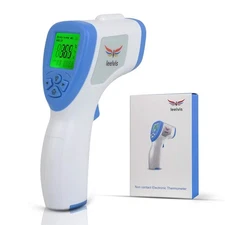 Leelvis No Contact LCD Infrared Body Forehead Temperature Thermometer, FDA Aprd