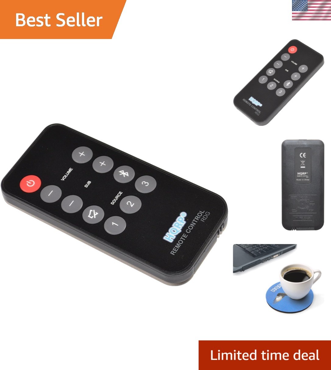 Battery-Ready Polk Audio Remote - No Programming Needed for Soundbar Control
