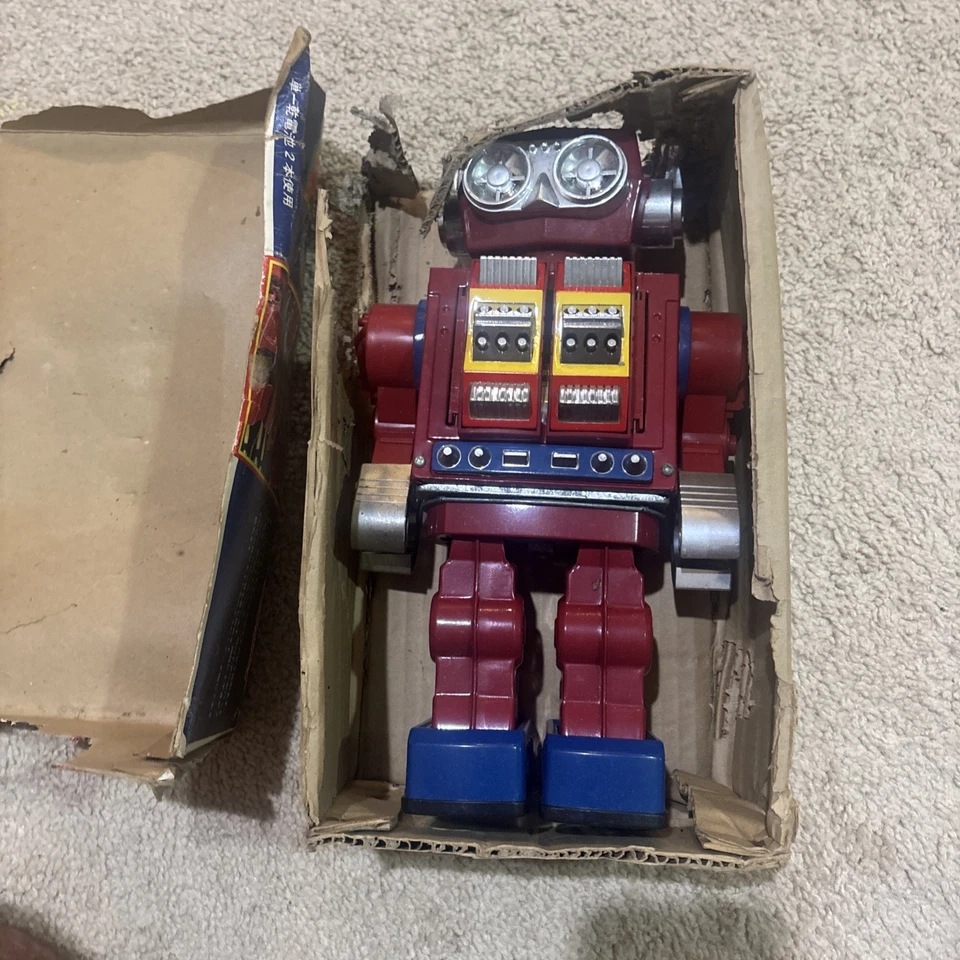 Horikawa Toy Vintage Electric Tin Robot Jumbo Mars King Red New Action Toy Read - Image 3 of 4
