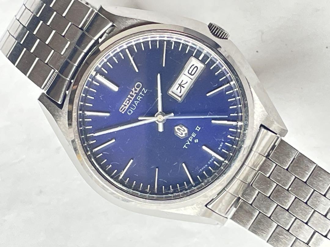 時計 SEIKO TYPE II QUARTZ 0903-8110 SUWA Seiko Type II Quartz 0903 8110 Blue Dial Vintage 1976 SUWA