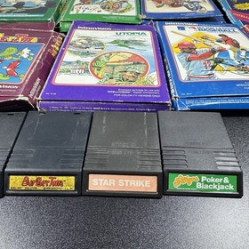 Vintage Video Game Intellivision Games (15)baseball Pitfall Burger Time Utopia