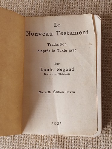 Vintage French Bible 1935 Nouveau Testament, pocket edition - Picture 2 of 5