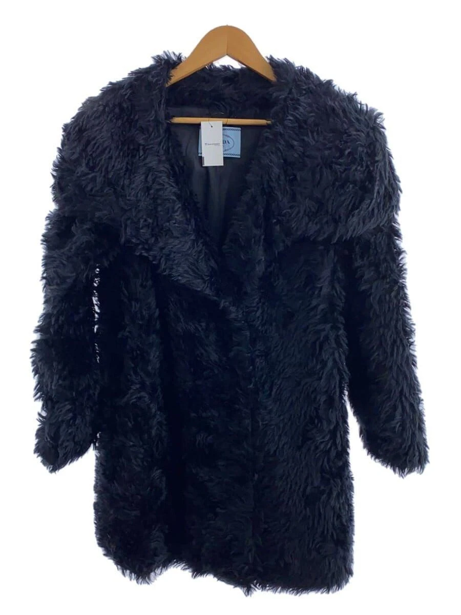 PRADA Altro Cappotto 44 Mohair Nero ACS1 2012 1158